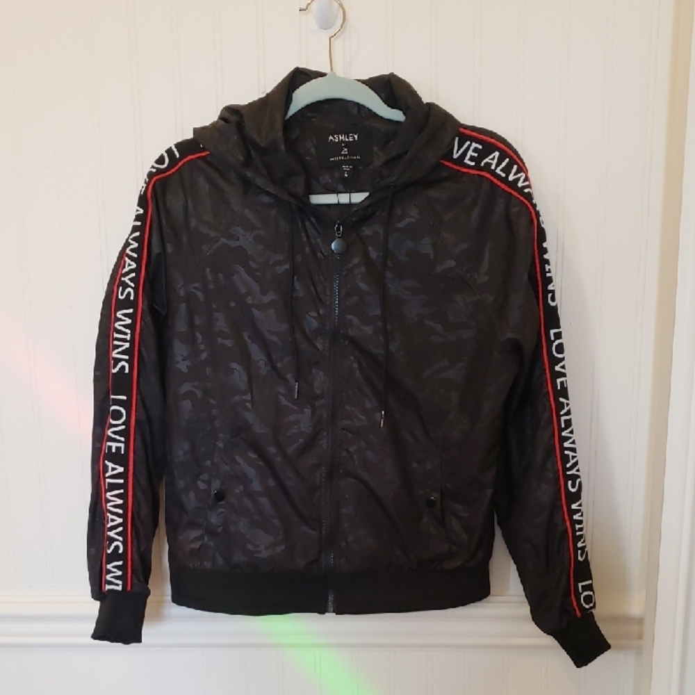 Black Camo Windbreaker 'Love Always Wins' Ashley By 26 International